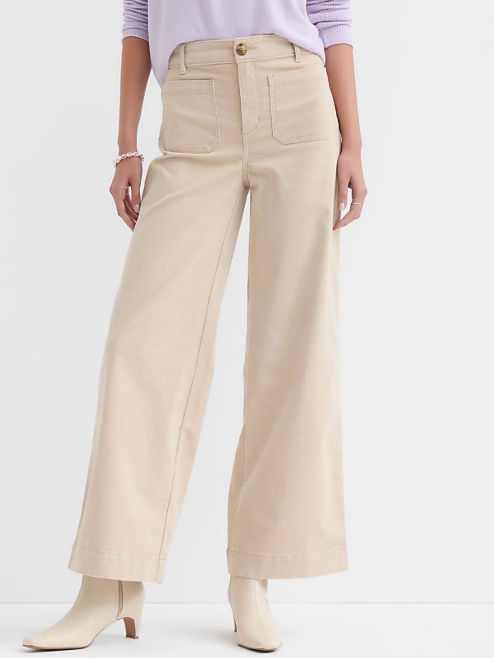 Curvy Palmer Wide Leg Pants in Brushed Corduroy Size 6